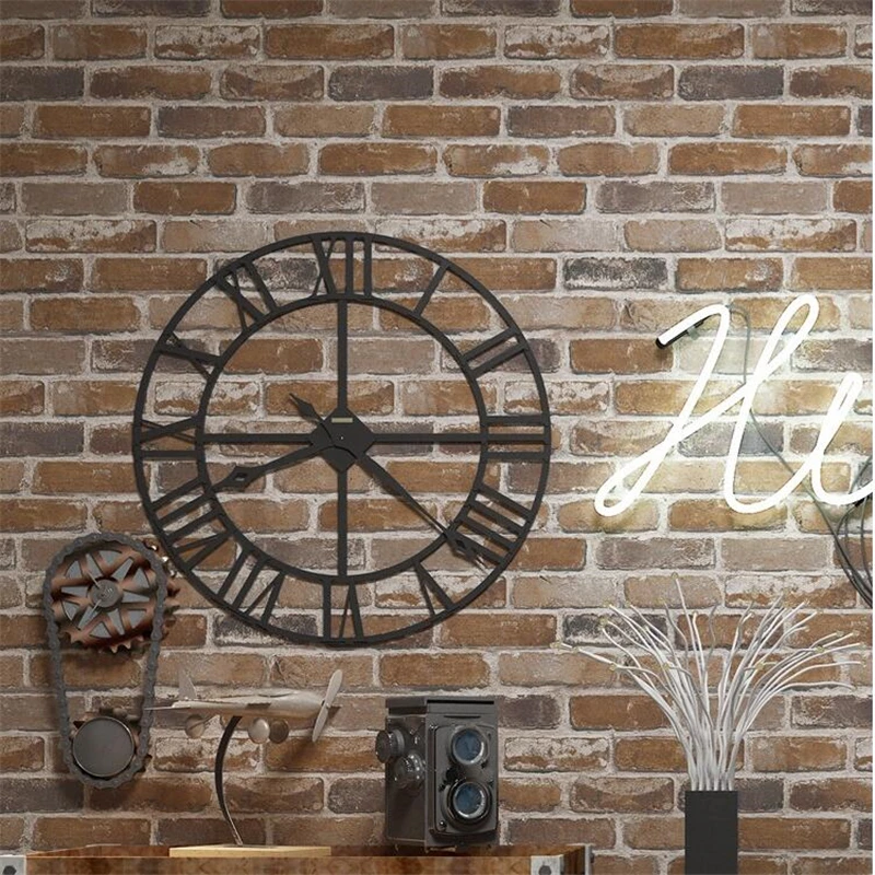 wellyu High-end retro nostalgic stereoscopic imitation brick wallpaper cafe bar restaurant culture stone red brick wallpaper