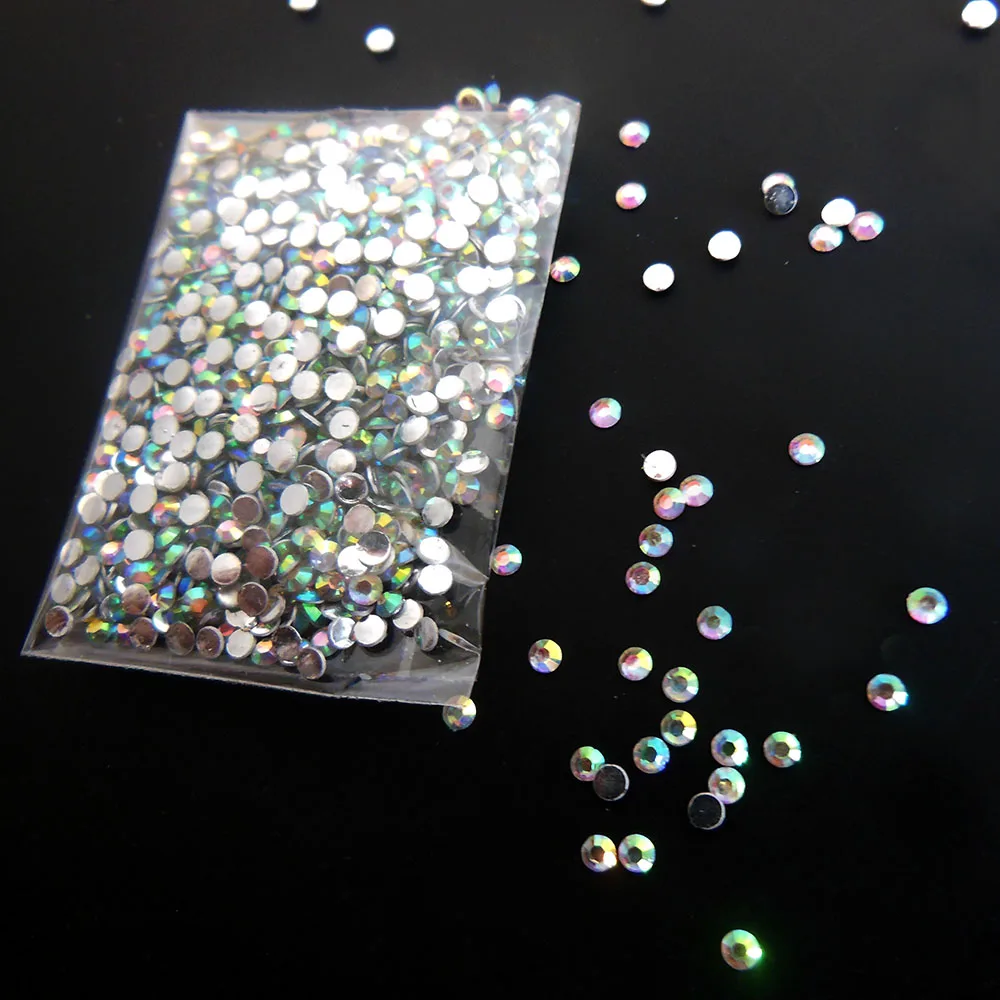 1000 pcs/lot  2mm  nail rhinestones   AB NAIL Crystal  AB diamond  nail decoration