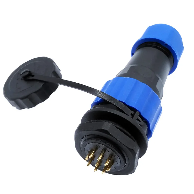 SP20 IP68 waterproof connector 2 pin 3/4/5/6/7/8/9/10/12/14Pins connectors plug and socket