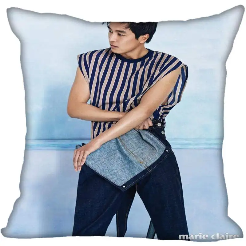 New Custom KPOP Woo jin Yeon Pillowcases Printed Square Pillowcase Home Decorative zipper Satin Pillowcases (One Side)