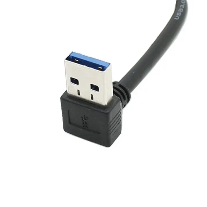 Màu đen Xuống Angled 90 Bằng USB 3.0 để Micro USB 10Pin Left Angled Cable 20 cm cho Đĩa Cứng SSD