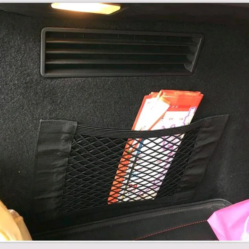 New Car Trunk Seat Elastic String Net Mesh Storage Bag for mitsubishi lancer 10 renault logan citroen c3 fiat punto suzuki sx4