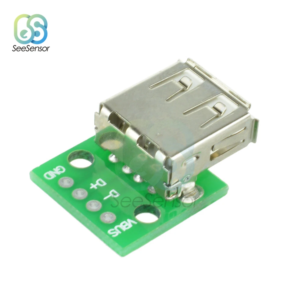 10Pcs Type A Female USB To DIP 2.54MM PCB Board Adapter Converter Connector For Arduino