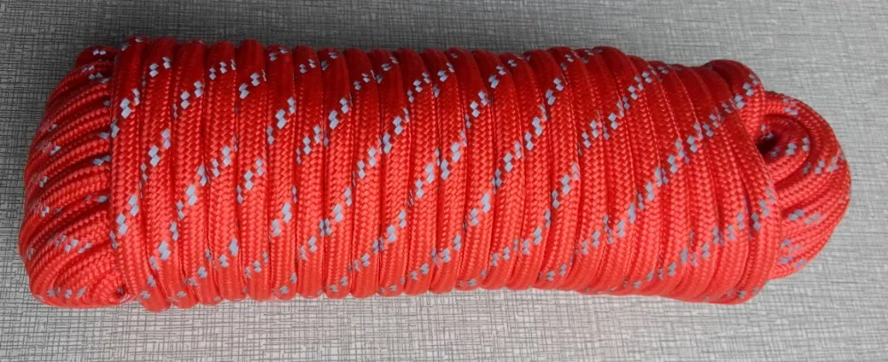 8mm Reflective Rescue Rope 20M length 100% polypropylene floats ropes