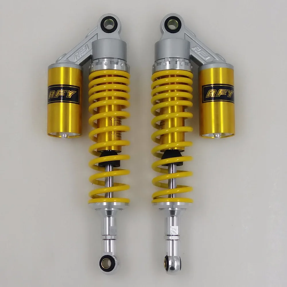 340mm 7mm spring Nitrogen shock absorbers FOR cb400 99-11 vtec 92-98 sf xjr400 Dirt Bike Gokart Quad MOTORCYCLE Yellow+silver