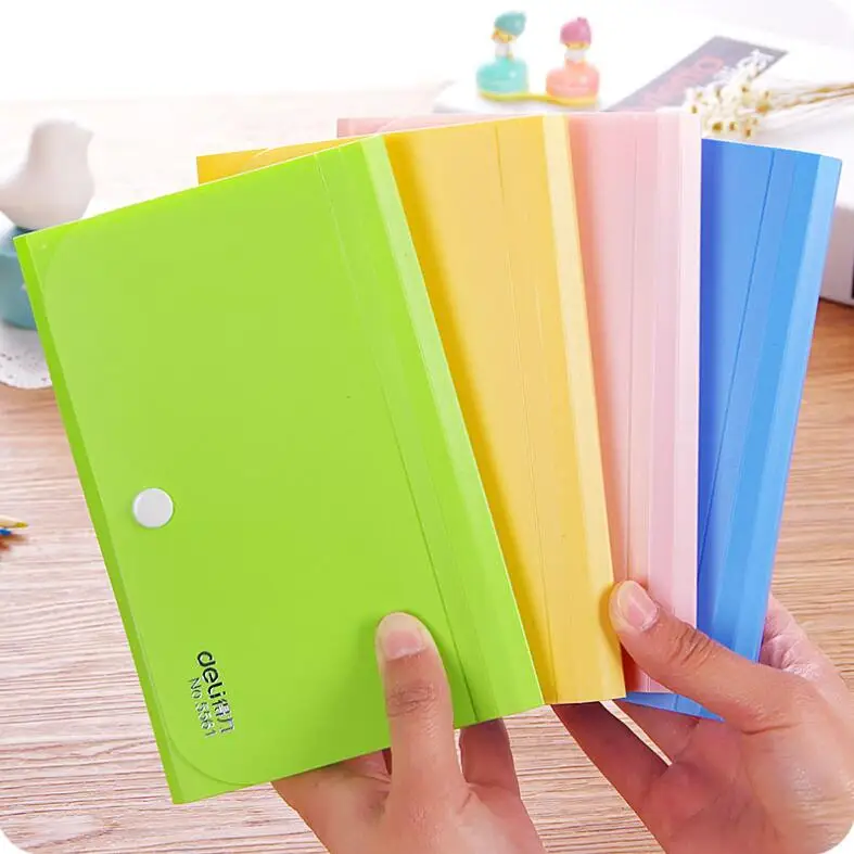 Plastic A6 Multi-layered Bill Folder Accordion File Organizer Expanding Paper Test Document Holder Bag