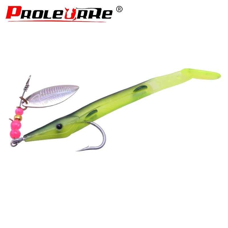 

1Pcs Metal Spoon Lure 12cm 6g jig Hook Baits artificial T Tail Silicone Soft Fishing Lure wobblers rubber lures Fishing tackle