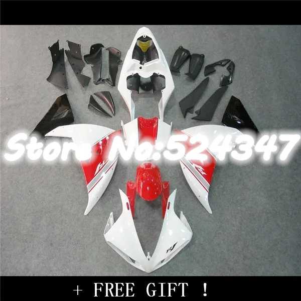 Hey-NEW FIT fairings for  YZF R1 2009 2010 2011 YZFR1 Red White Black 09 10 11 YZF R1 09 10 Bodywork Fairing Kits for Yamaha