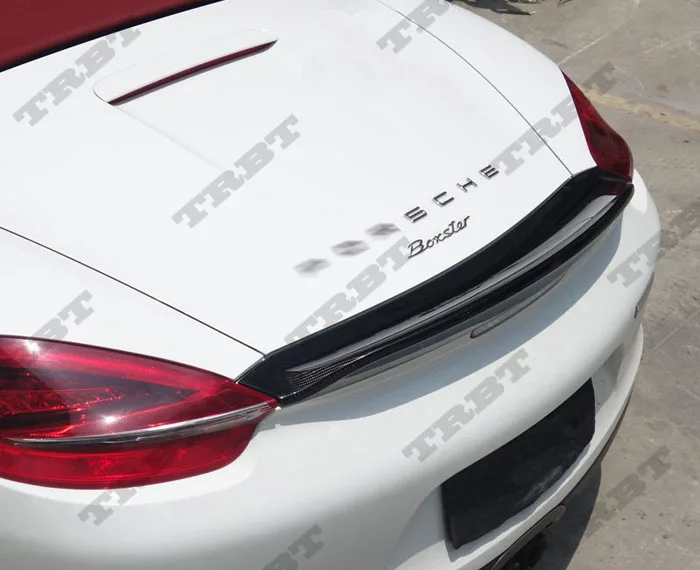 Fit for Porsches  spyder 981 Cayman BOXSTER carbon fiber spoiler wing tail