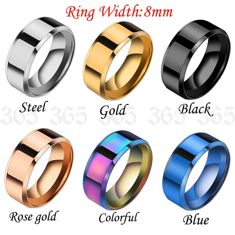 Personalized Stainless Steel Engrave Titanium Ring Customized Name Date Texts Signature Handwriting Men Women Unisex Ring Gift