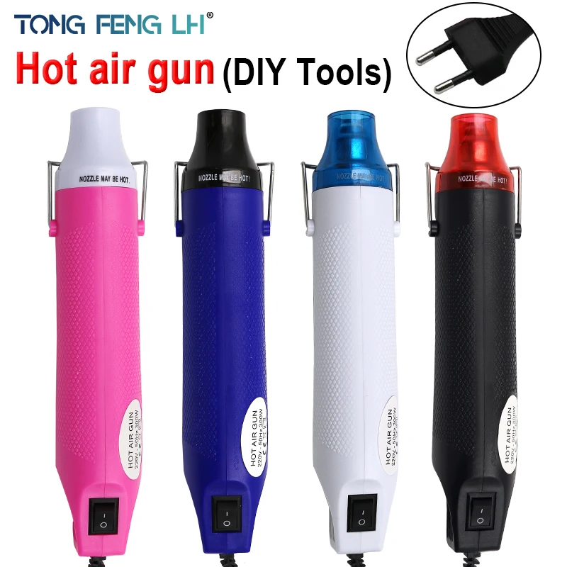 220V DIY Using Heat Gun Electric Power tool hot air 300W temperature Gun with supporting seat Shrink Plastic DIY tool color