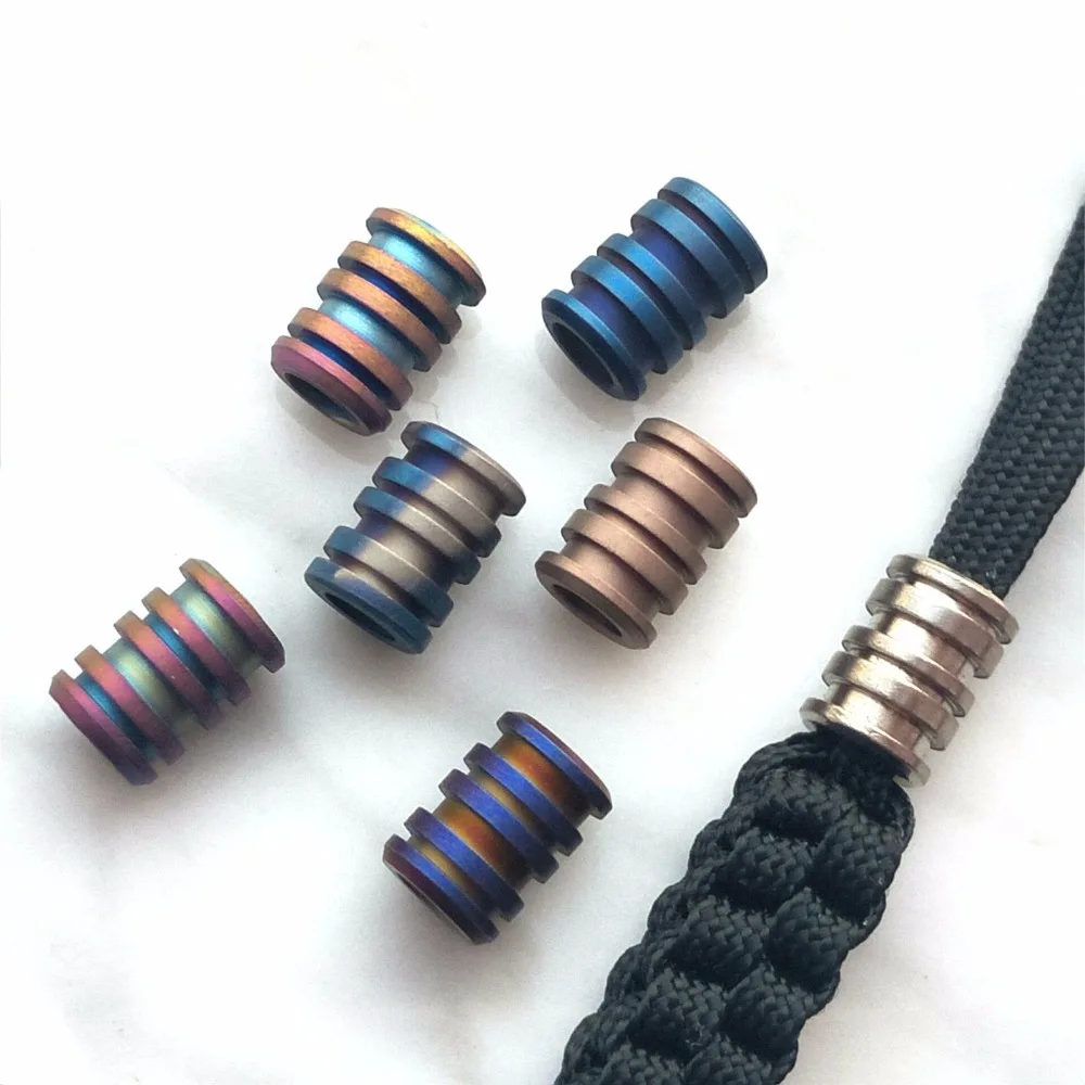 

Titanium Alloy Knife Beads Paracord Umbrella Rope Outdoor Knife EDC Knife Lanyard Bead Titanium Alloy TC4 Pendant Multi Tools