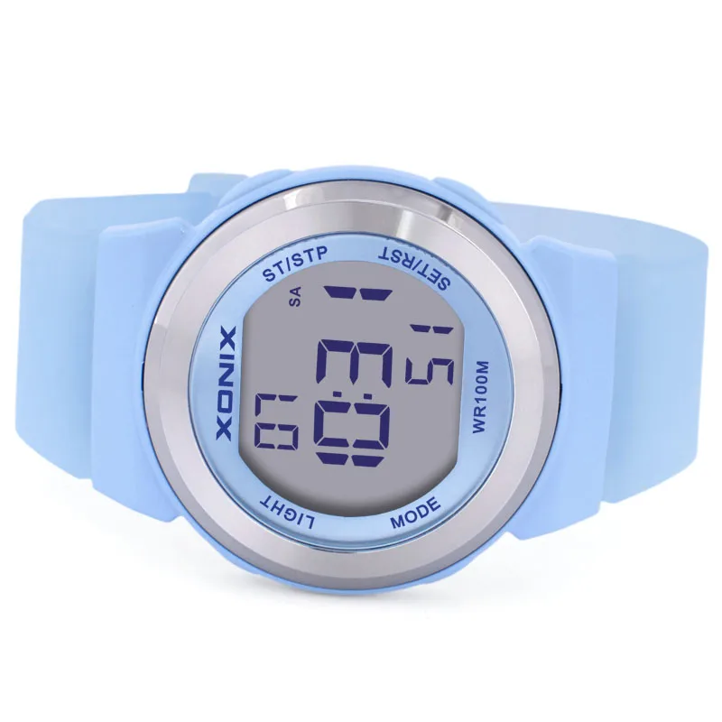 Gouden 2024 Vrouw Nieuwe Mode Student Meisjes Zwemmen Duiken Waterdicht 100M Stopwatch Alarm Countdown Led Wlectronic Horloge Fi