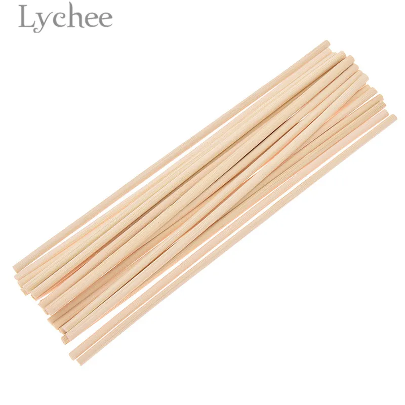 Lychee Life 20pcs 4mmx20cm Extra thick Rattan Reed Oil Diffuser Replacement Stick Incense Home Living Room Aromatic Incense