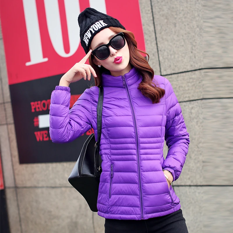 Down Jacket Winter Coat Women Parkas New 2017 Fashion Plus Size  Cotton Padded Coat Stand Collar Thin Women Warm Jacket  TB7702