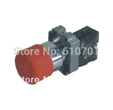 XB2BS442C 30mm Mushroom Head Turn to Release Emergency Stop NC Normally Closed Maintained Self Lock Push Button Switches