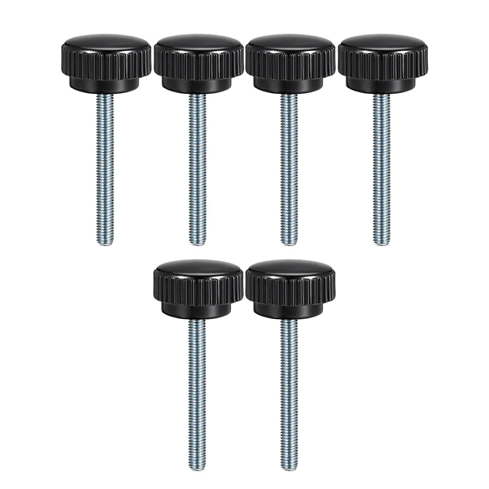 

6Pcs M8x60mm Male Thread Knurled Clamping Knobs Grip Clamping Handle Bolt Bakelite Hand Knob Tightening Screw Industry Equipment