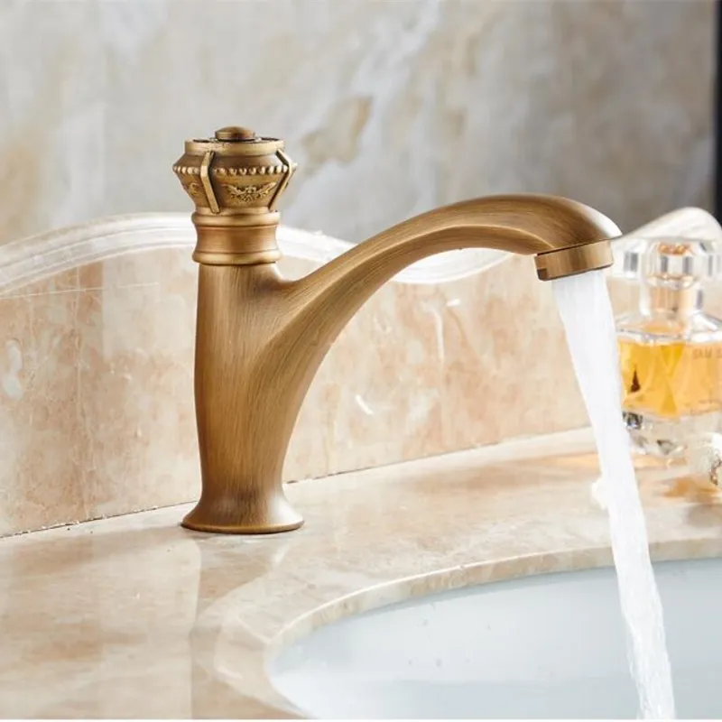 Single Cold tap Antique Brass Deck Mounted Basin faucet cold faucet Single Cold Basin Faucet Out door  Faucet