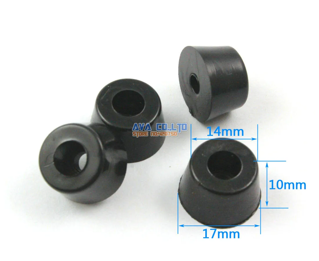 100 Pieces 17x14x10mm Rubber Feet Pad Furniture Chair Leg Protector Glide Pad