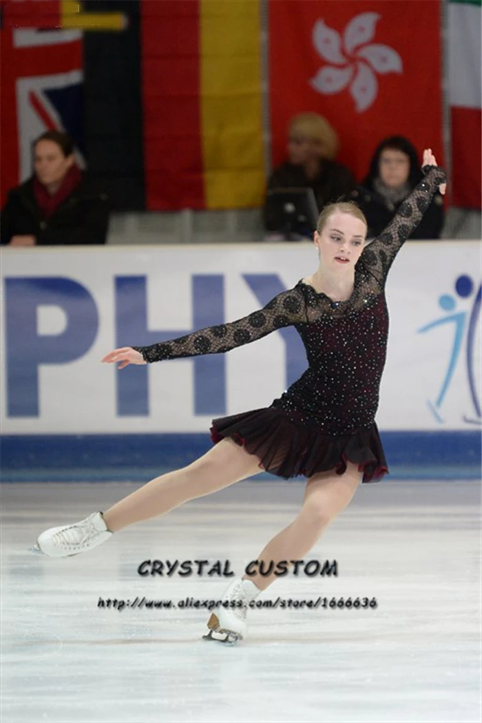 

2016 Children Figure Skating Dress Fashion New Brand Vogue Figure Skating Competition Dress For Women DR3090