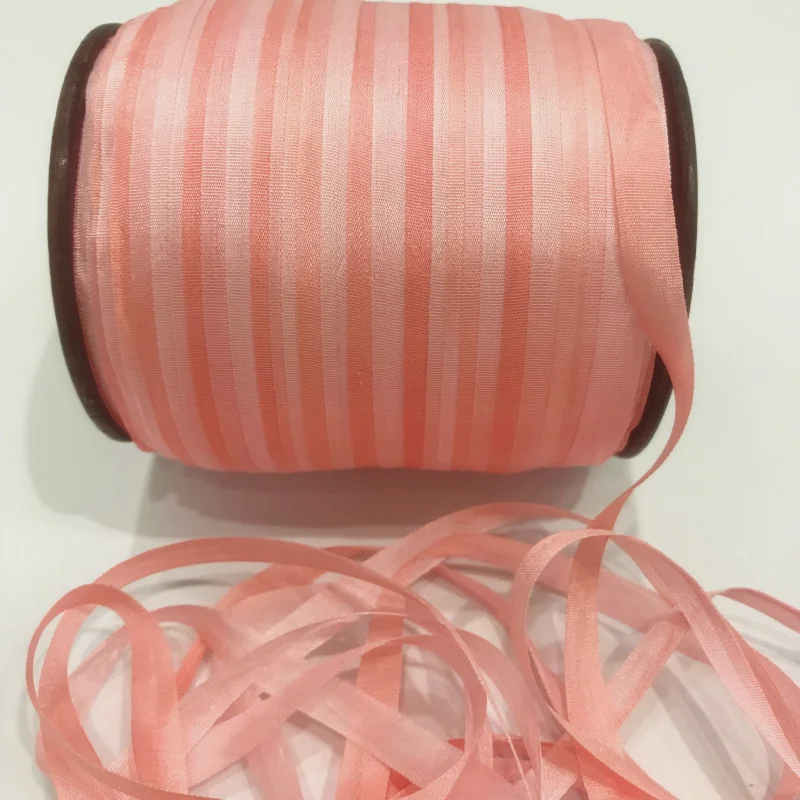 7mm,100% real pure silk ribbons Pink variegated double face taffeta silk for embroidery and handcraft project,gift packing