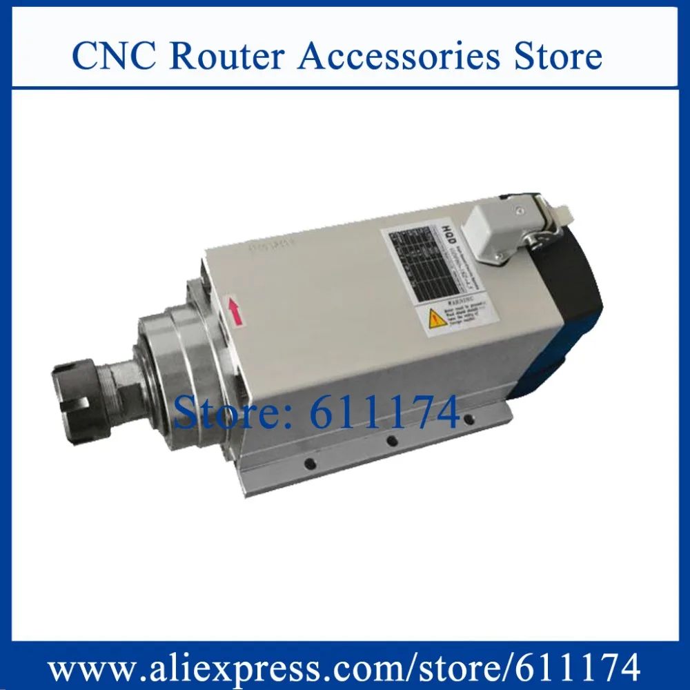 Motor de eixo de fresagem cnc hqd com refrigeração por ar, 4.5 rpm, tipo flange, 18000 kw, ac380v, er32