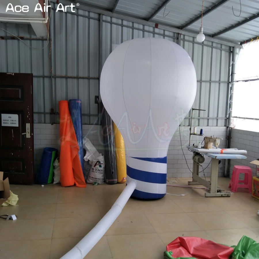 2mH Popular Landing Balloon Decoration Giant Inflatable Bulb with LED for Party Decoration