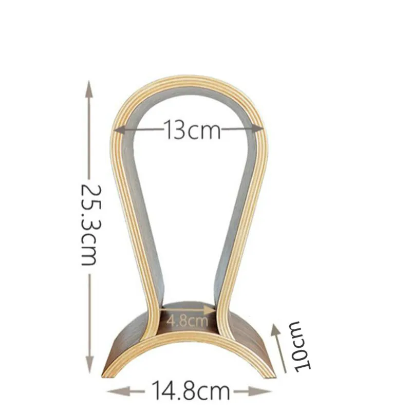 Подставка для наушников Ghxamp, универсальный держатель для гарнитуры из ореховой древесины, в форме дуги, вешалка для наушников, настольный дисплей, полка для головы, 1 шт.