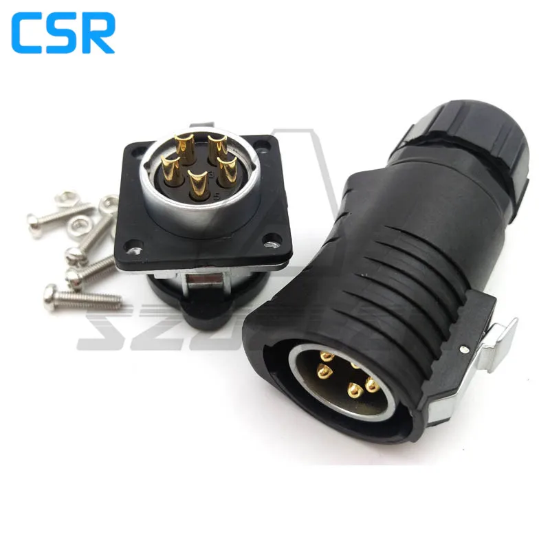 XHP20 Series, Waterproof Connector 5pin , Panel Mount Connector,Industrial Connector Plug And Socket