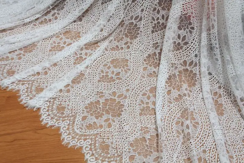 

GLace 3M/Lot 100% Polyester Thick Lace Fabric DIY Clothing Accessories Fabric for Dress Wedding Lace TX 603