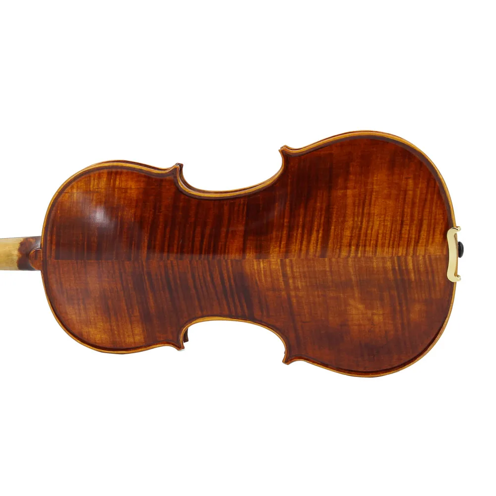 TONGLING Handmade Advanced Violin Oil Varnish Nature Flamed Maple Profession Violin 4/4 Spruce  Ebony Parts with Bow Case Tuner