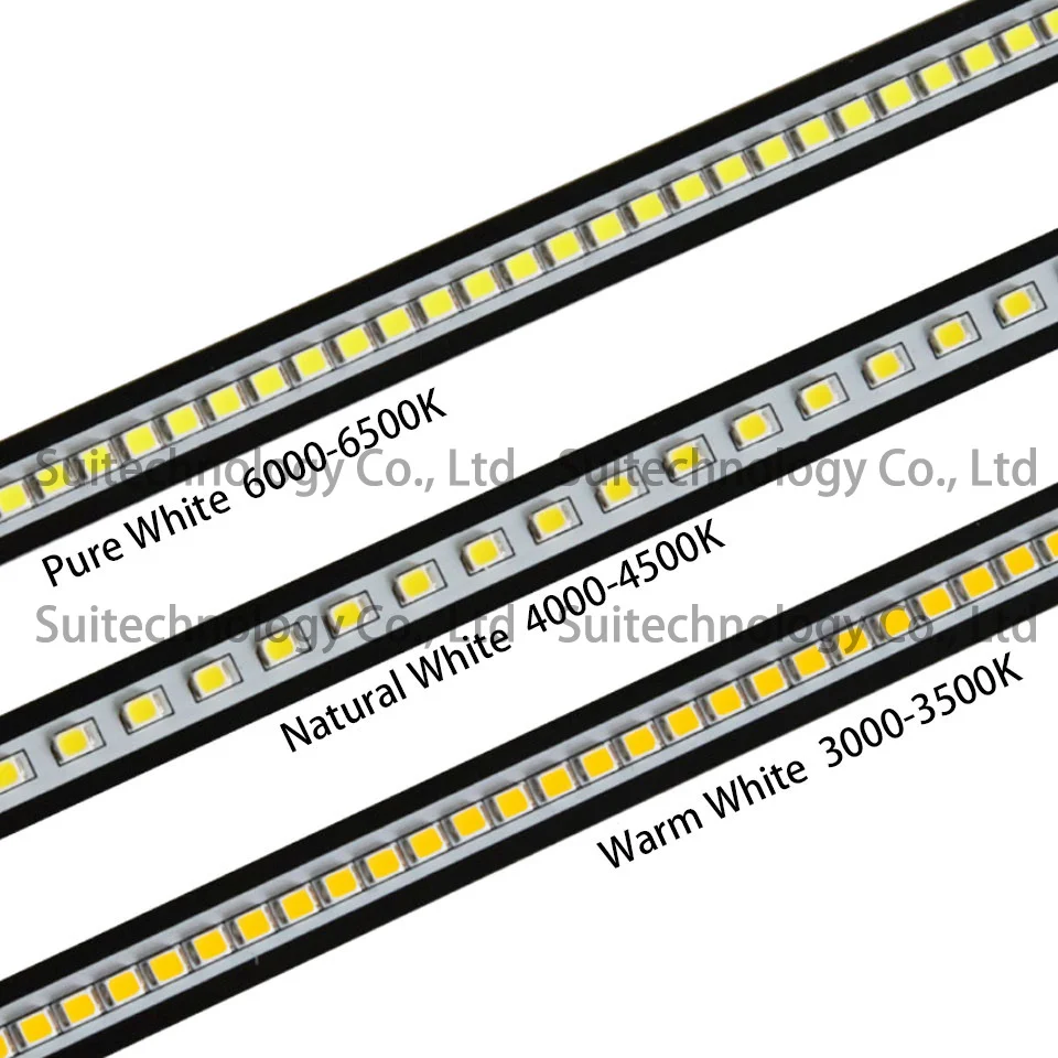 10pcs AC220V LED Bar Light Aluminium PCB 30/40/50/60cm Drive-free SMD2385 Warm/Natural White For Cabinet Hard Strip Light