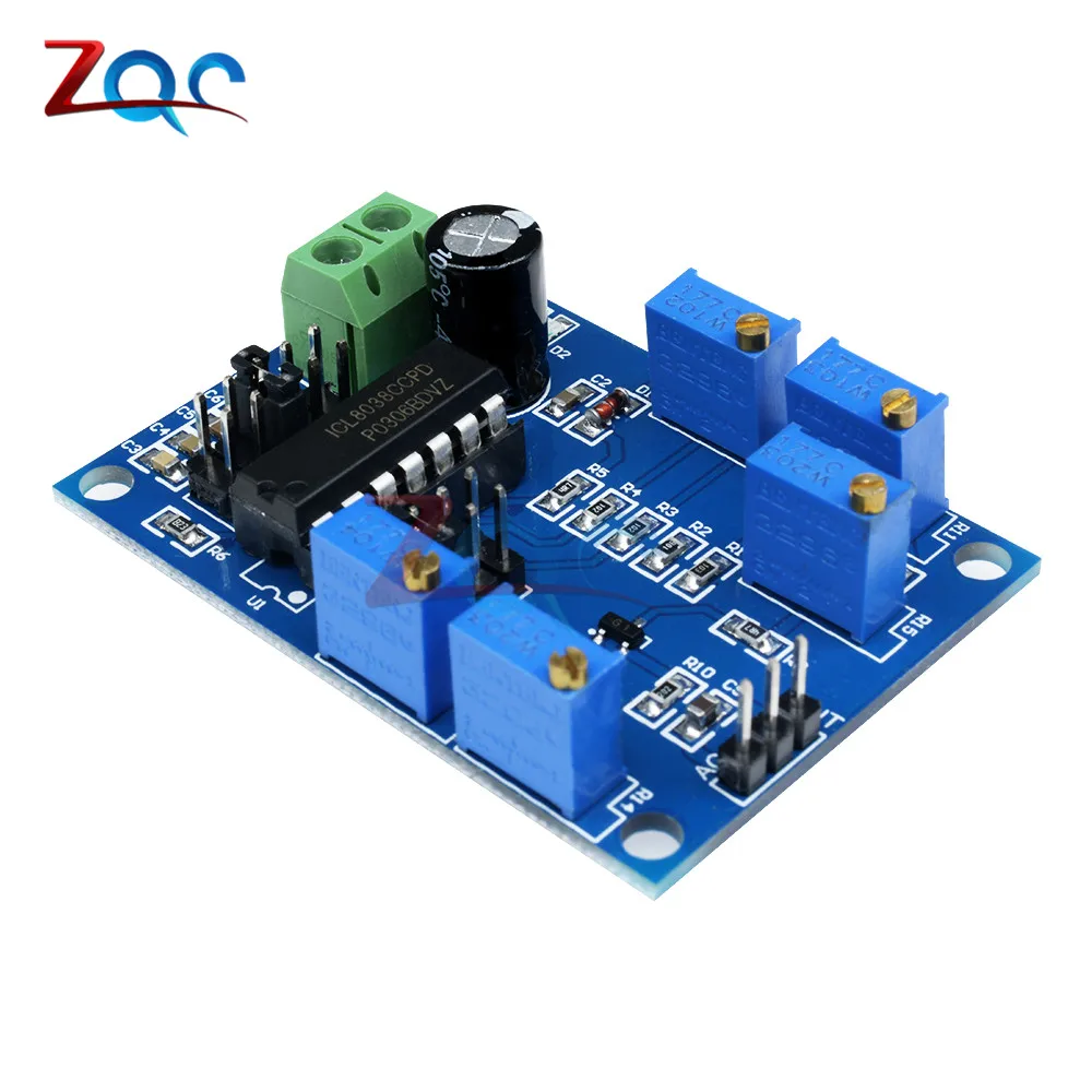 ICL8038 Signal Generator Medium/Low Frequency 10Hz-450KHz Triangular/Rectangular/Sine Wave Generator Module 12V to 15V