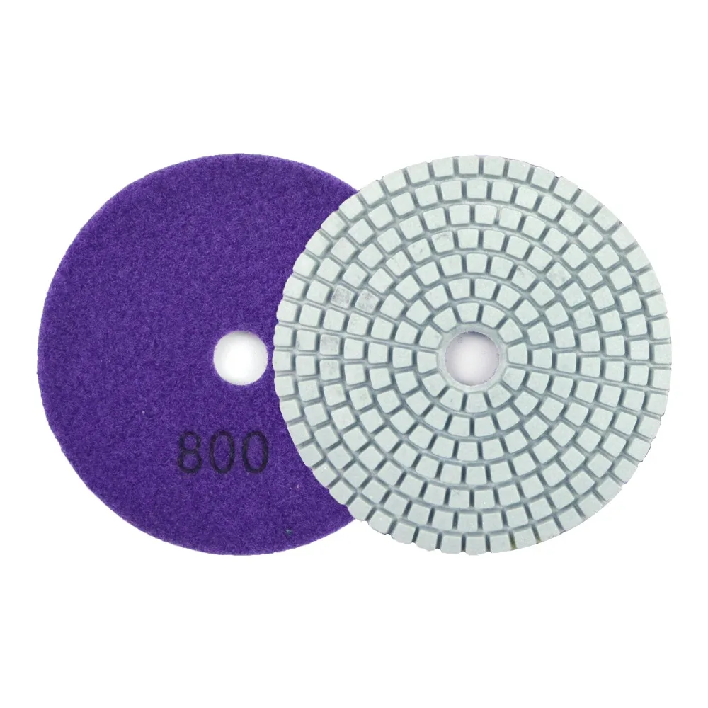 Kit de pulido de diamante, discos de molienda húmeda/seca de gancho y bucle, almohadilla de lijado de vástago de 6mm para procesamiento de piedra, 4 pulgadas (100mm), 10 unids/set por juego