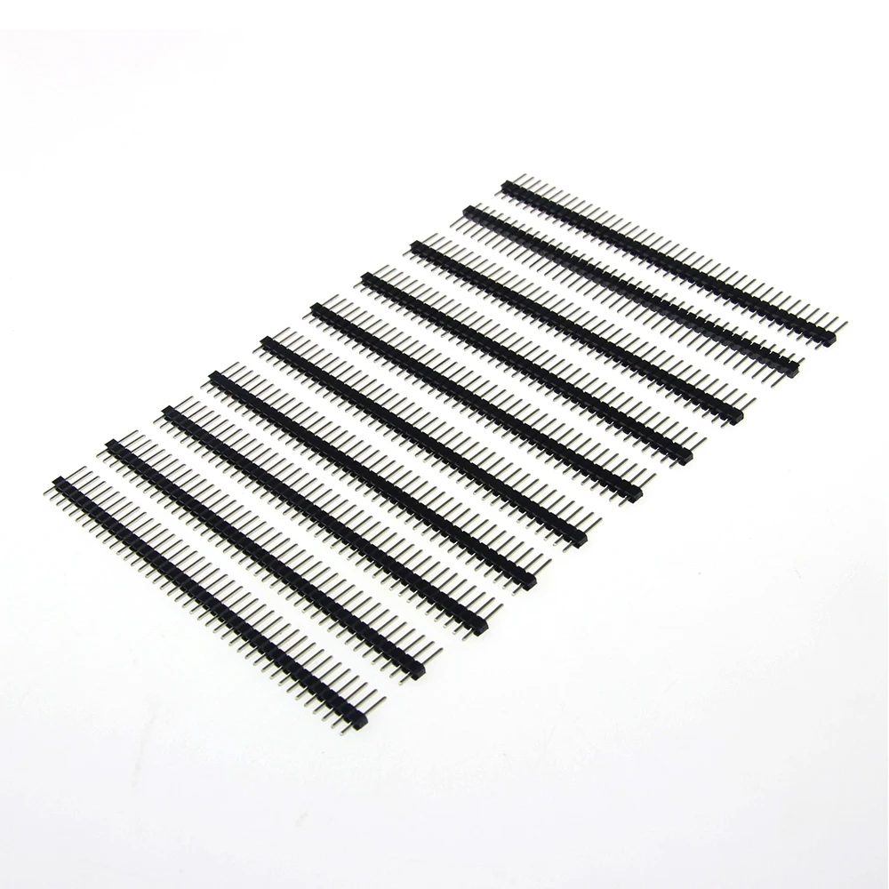 10pcs 40 Pin 1x40 Single Row Male and Female 2.54 Breakable Pin Header PCB JST Connector Strip for arduino DIY Kit