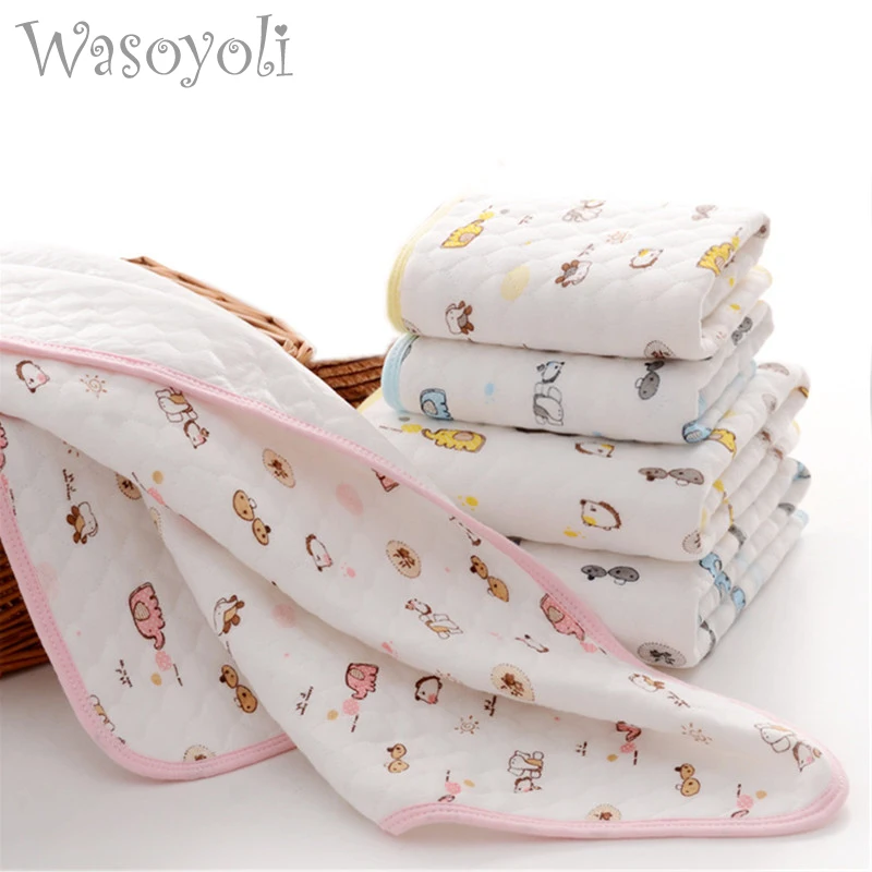 Wasoyoli Baby Bamboo Changing Pads 105* 70cm Newborn Baby Portable Reusable Changing Pad Infant Bedding Waterproof  Mat Play Mat