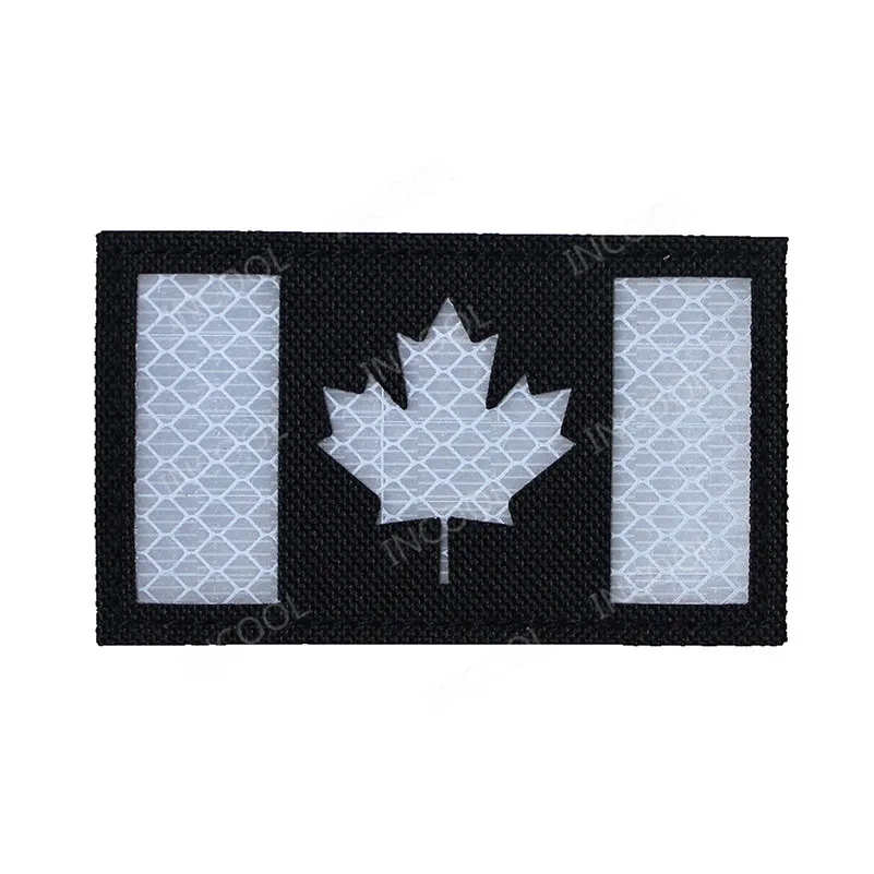 Parche reflectante IR canadiense de goma para motorista