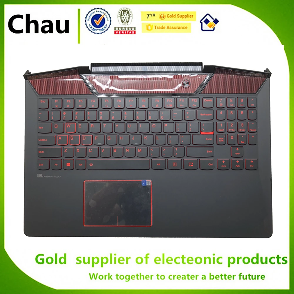 New For Lenovo Legion Y720 Y720-15 Y720-15IKB Upper Case Palmrest Cover Keyboard US Backlit Upper Case Touchpad