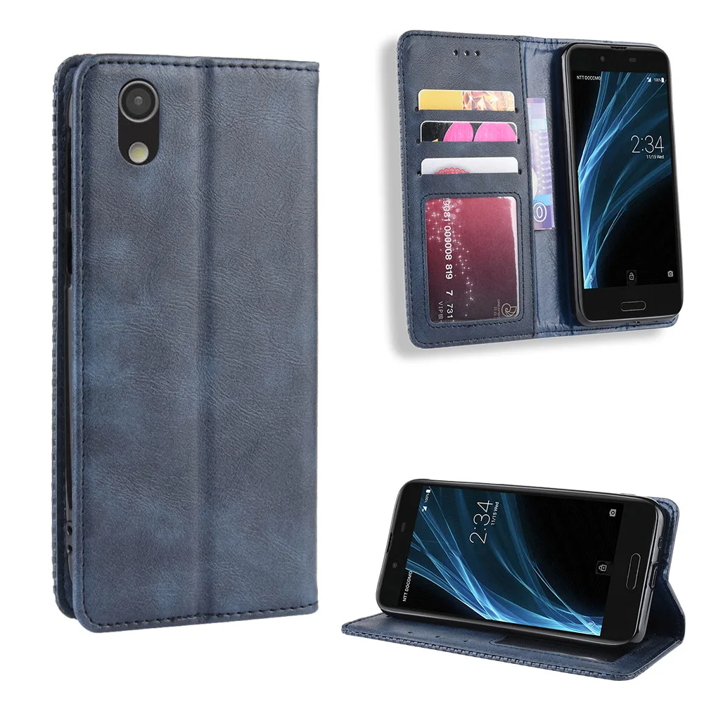 

For Sharp Aquos Sense SH-01K Case Wallet Flip Style Vintage Leather Phone Bag Cover For Sharp Aquos Sense Shv40 with Photo frame