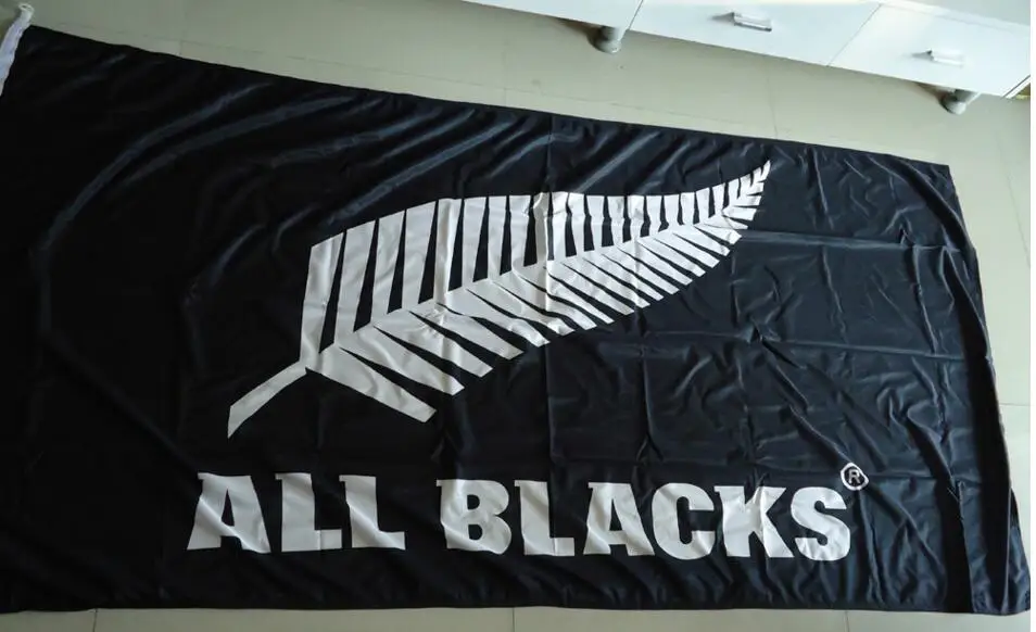 for all black Football team flag, 90X150CM size,100% polyster,