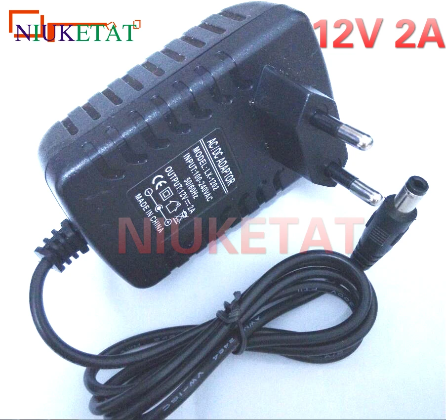 DC 12V 2A 12V2A AC 100V-240V LED power adapter EU plug 5.5*2.5 LED Power Supply Adapter EU plug drive for RGB 2835 LED Strip