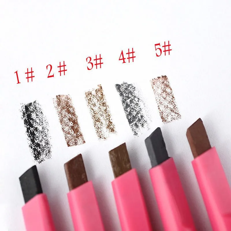 5pcs Women Waterproof Eyebrow Enhancer Pencil Eye Brow Liner Pen make up+ 4pcs Eyebrow Model Grooming Stencil Guide Makeup tools