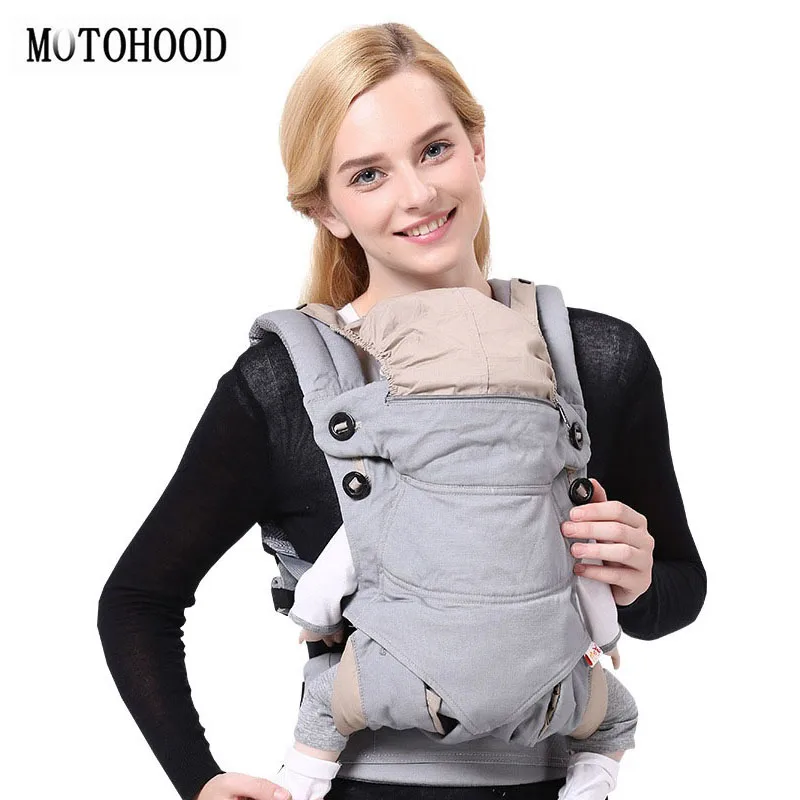 MOTOHOOD Ergonomics Baby Carrier Sling Portable Child Backpacks Thickening Shoulders 360 Ergonomic Hoodie Kangaroo