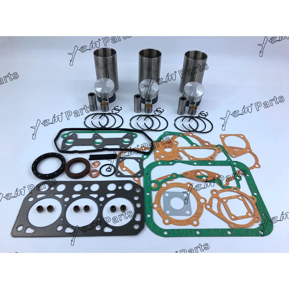 

For Mitsubishi engine K3D repair kit piston piston ring cylinder liner full gasket set