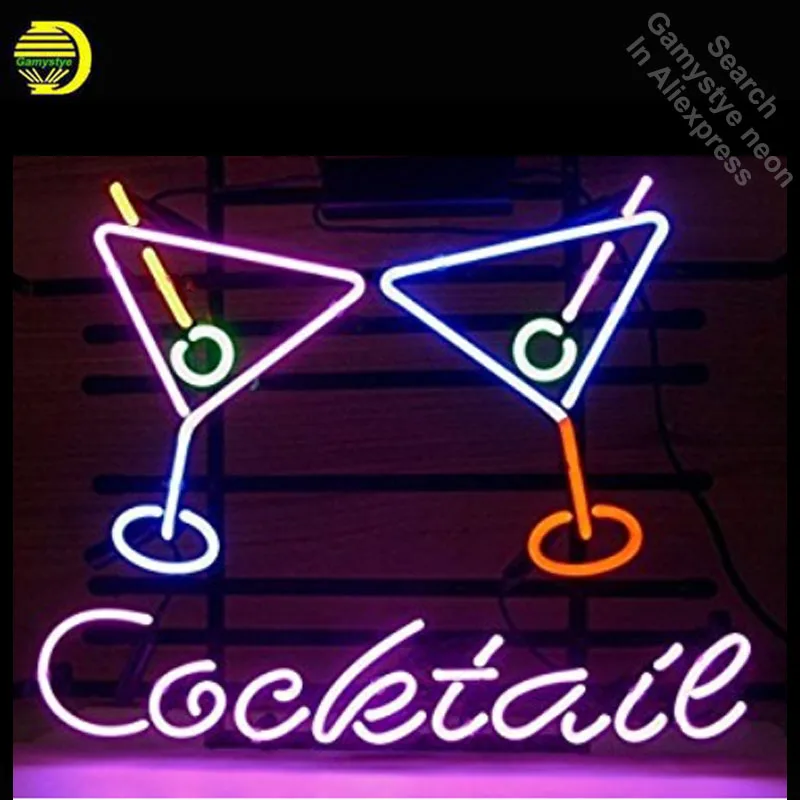 

Neon Sign for Cocktai Cups neon bulb Sign Beer Drink Neon Light Sign glass Tube Handcraft Iconic Bulbs Super Bright club lamp