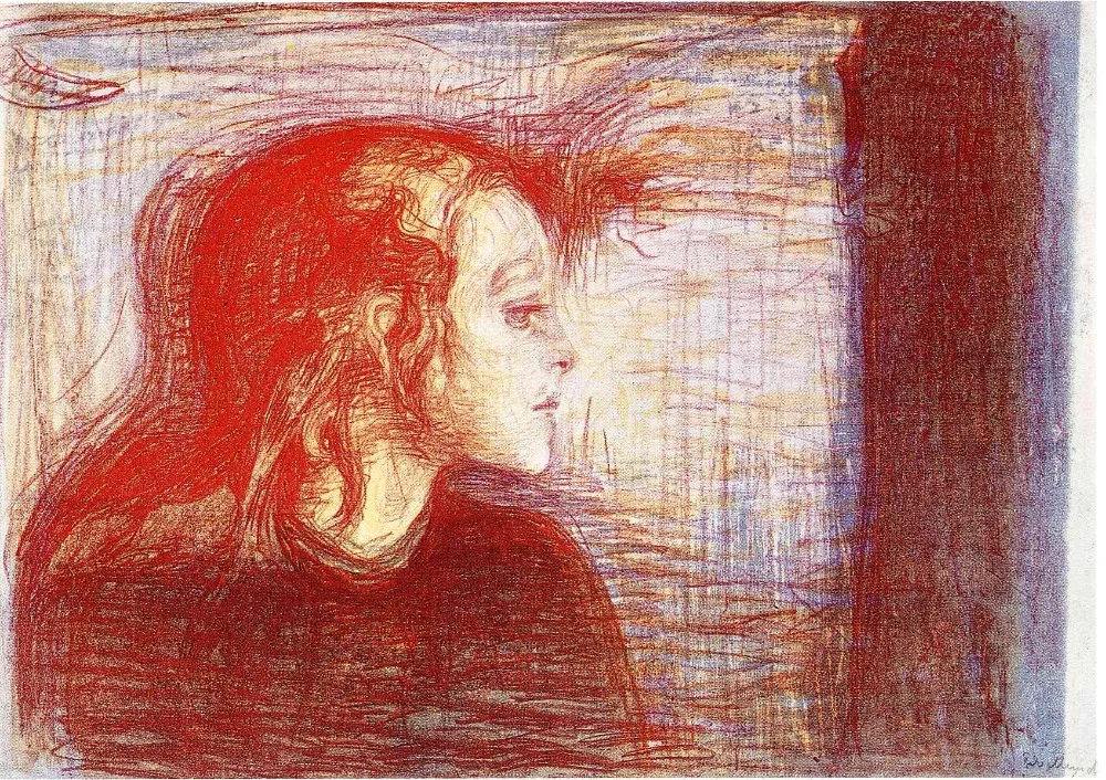 

Oil Painting Reproduction on Linen Canvas,the-sick-child-ii-1896 by Edvard Munch,100% handmade,abstract oil painting