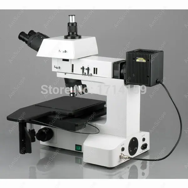 Metallurgical Microscope-AmScope Supplies 50X-2500X Bright & Darkfield Polarizing Metallurgical Microscope + 10MP Camera