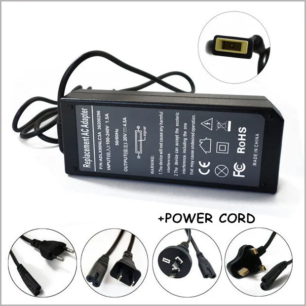 

90W Laptop AC Adapter Charger Carregador de Notebook Universal For Notebook Lenovo Essential B50-70 G40-30 G40-45