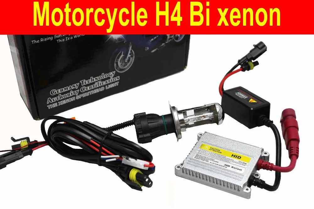 Motorcycle Xenon H4 Socket High Low Light HID 12V 35W Slim Ballast Bi Xenon Kit 4300K 5000K 6000K 8000K 10000K