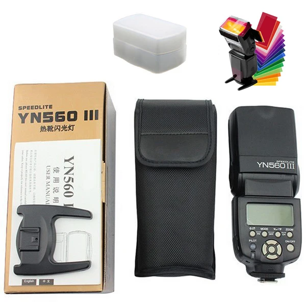 

YongNuo YN560-III YN560III Flash Speedlite Flashlight for Canon Nikon Pentax Olympus Panasonic DSLR Camera Upgrade